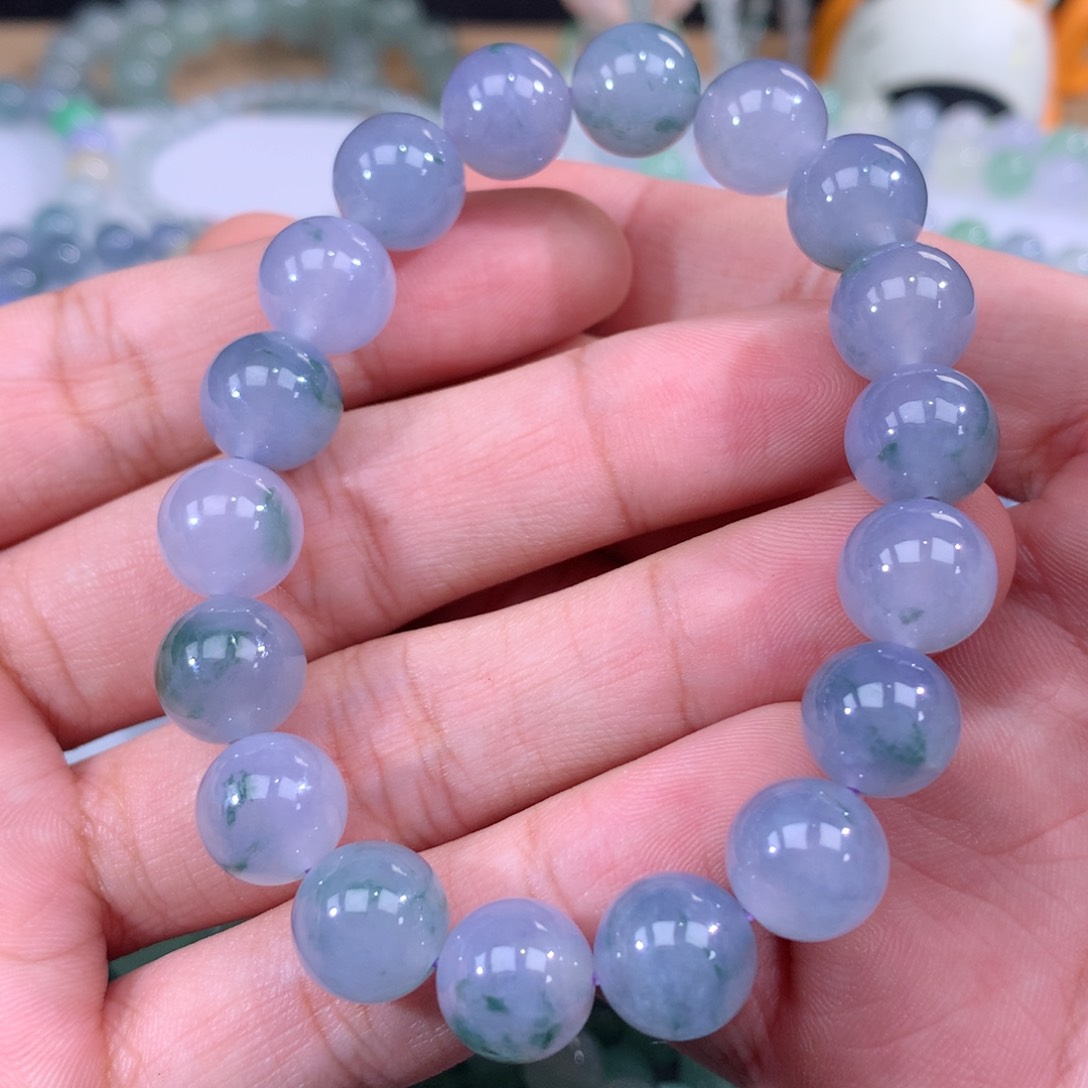 翡翠手链未镶嵌卡11m m