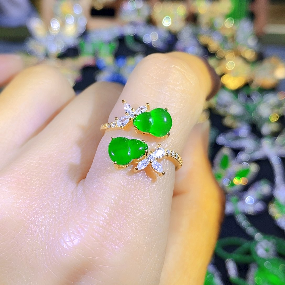 吊坠(不含链)银S925镶嵌翡翠