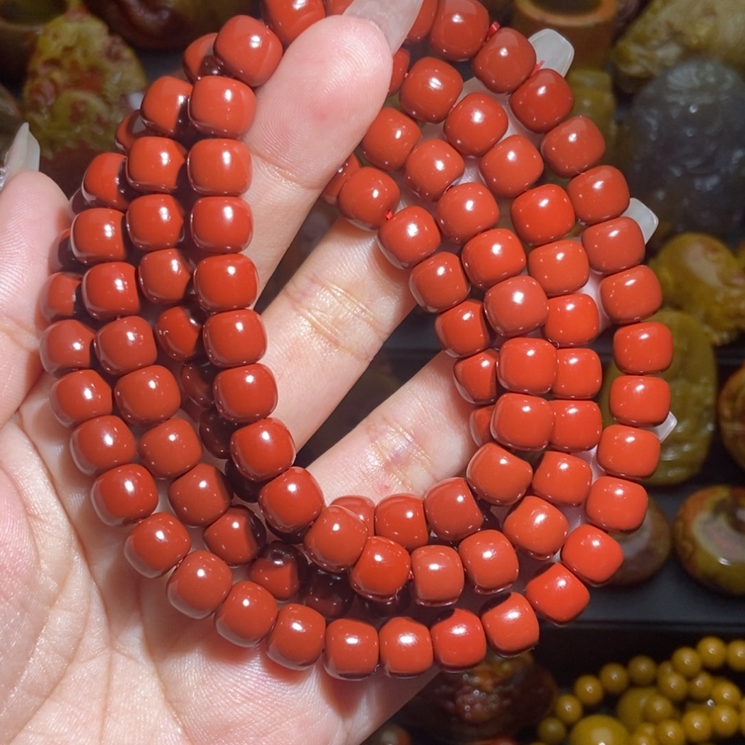 桃***纯玛瑙/玉髓未镶嵌项链