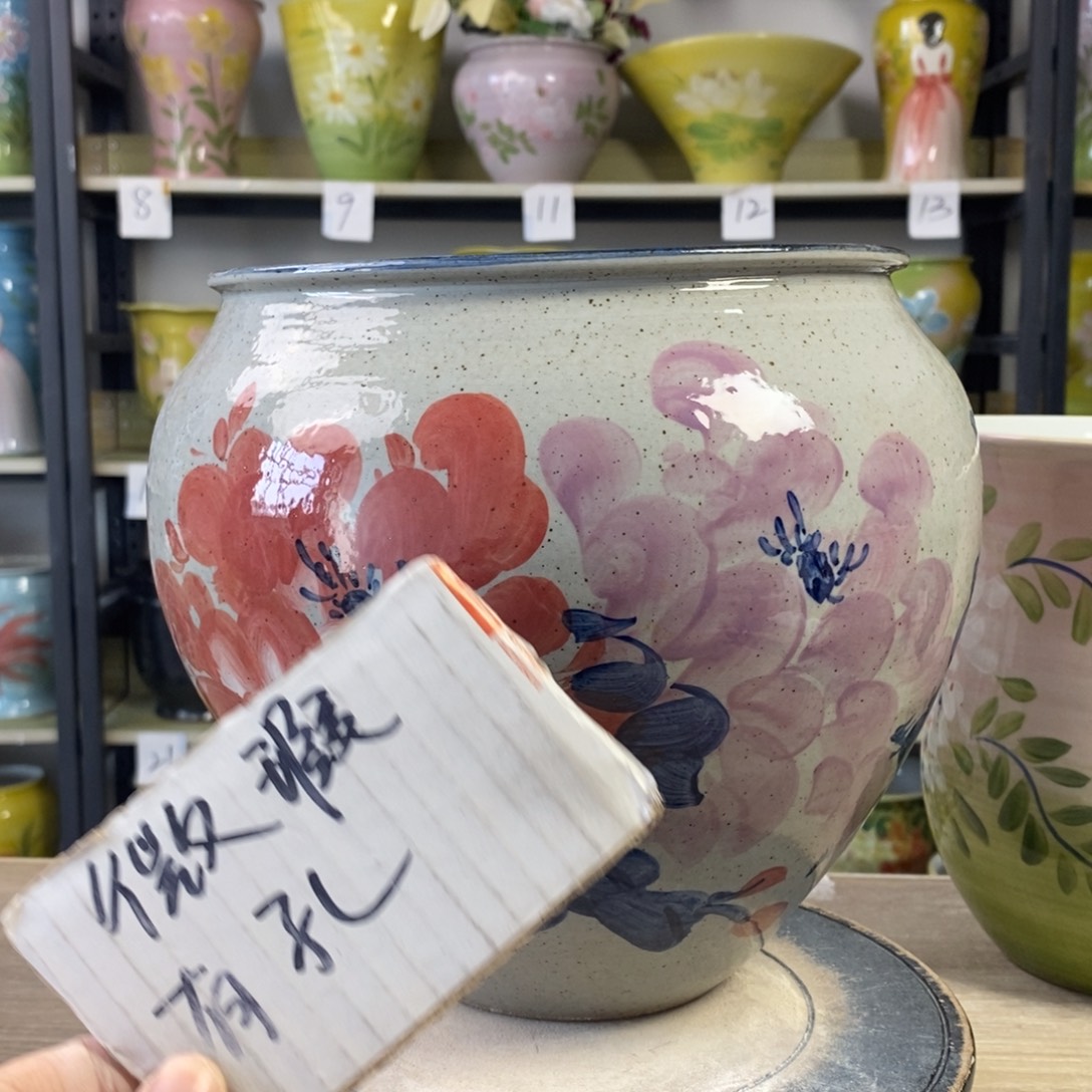 景德镇手工手绘陶瓷花盆