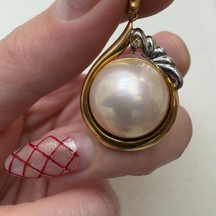 拼合珍珠（马贝珠）颈饰未镶嵌