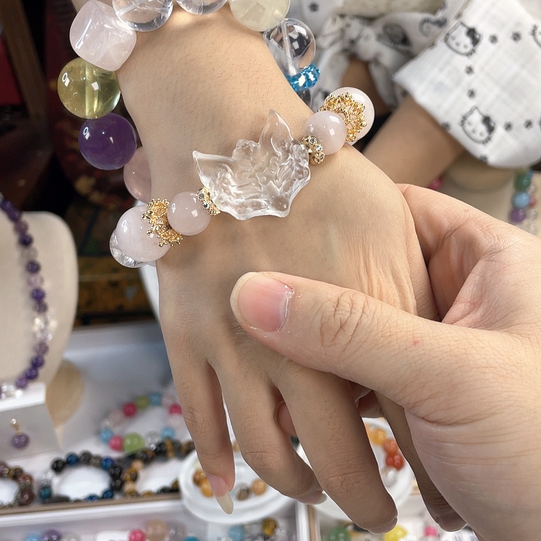 银S925镀金镶嵌手链水晶