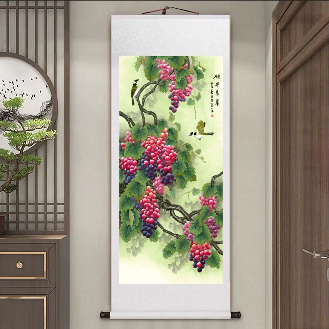 【现代高清微喷装饰画】硕果累累（宽62，高160）