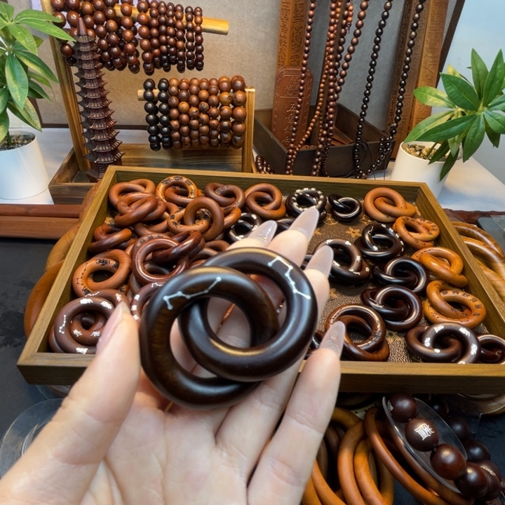 木枣木玉华2.5圈口福利款镶银六七星