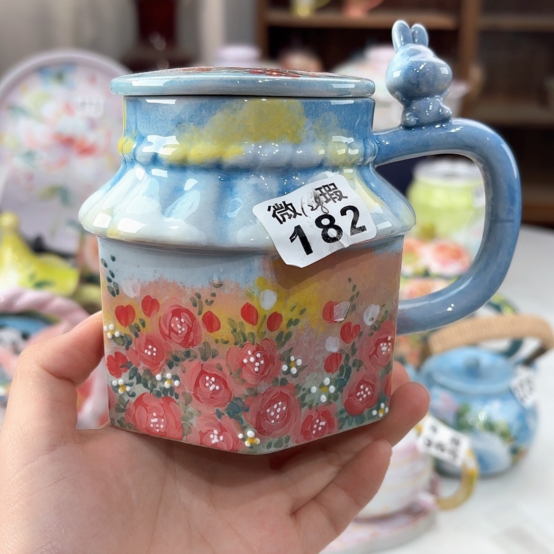景德镇手绘高温釉下彩陶瓷茶具