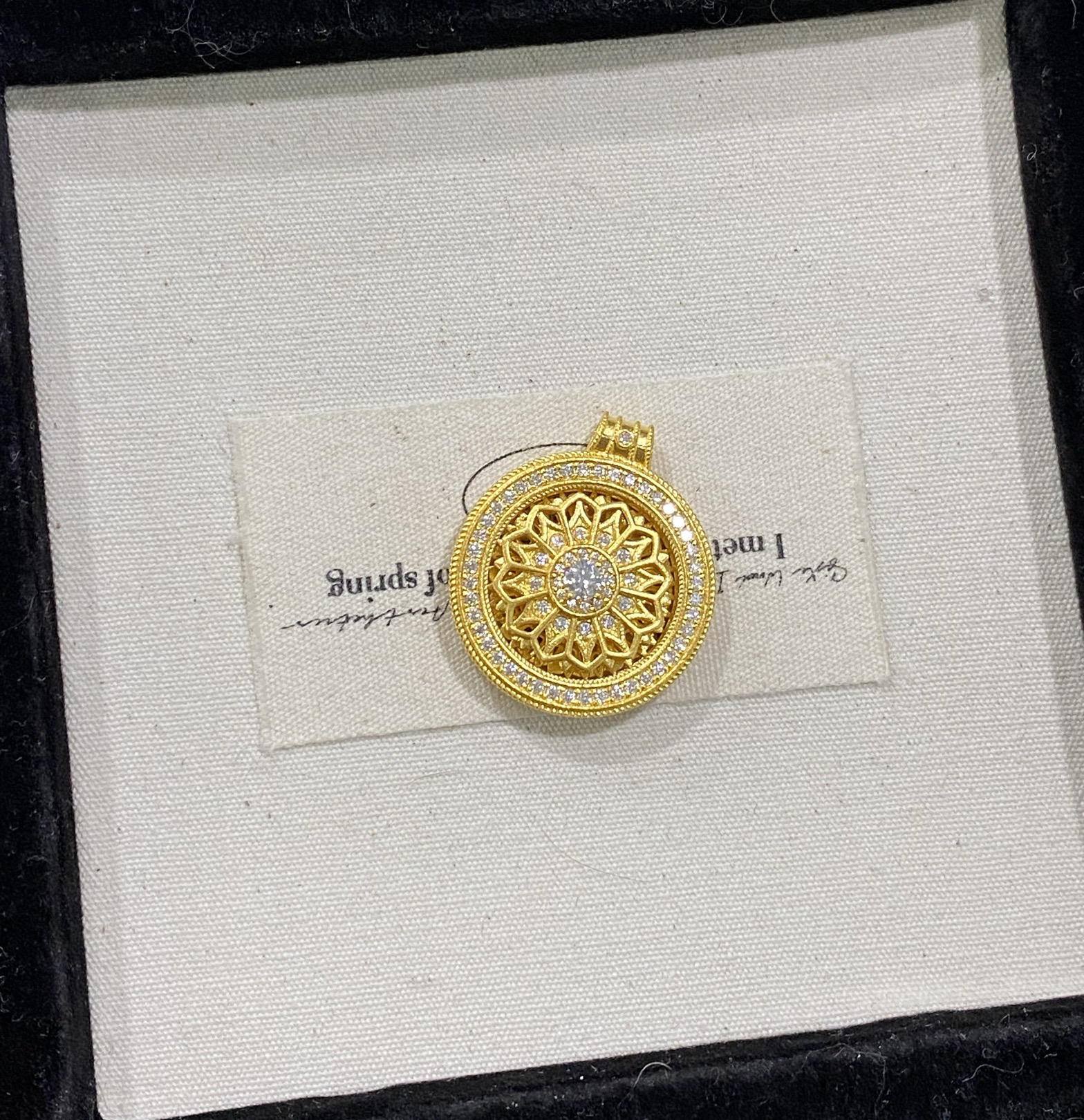 足金999灵动玫瑰吊坠