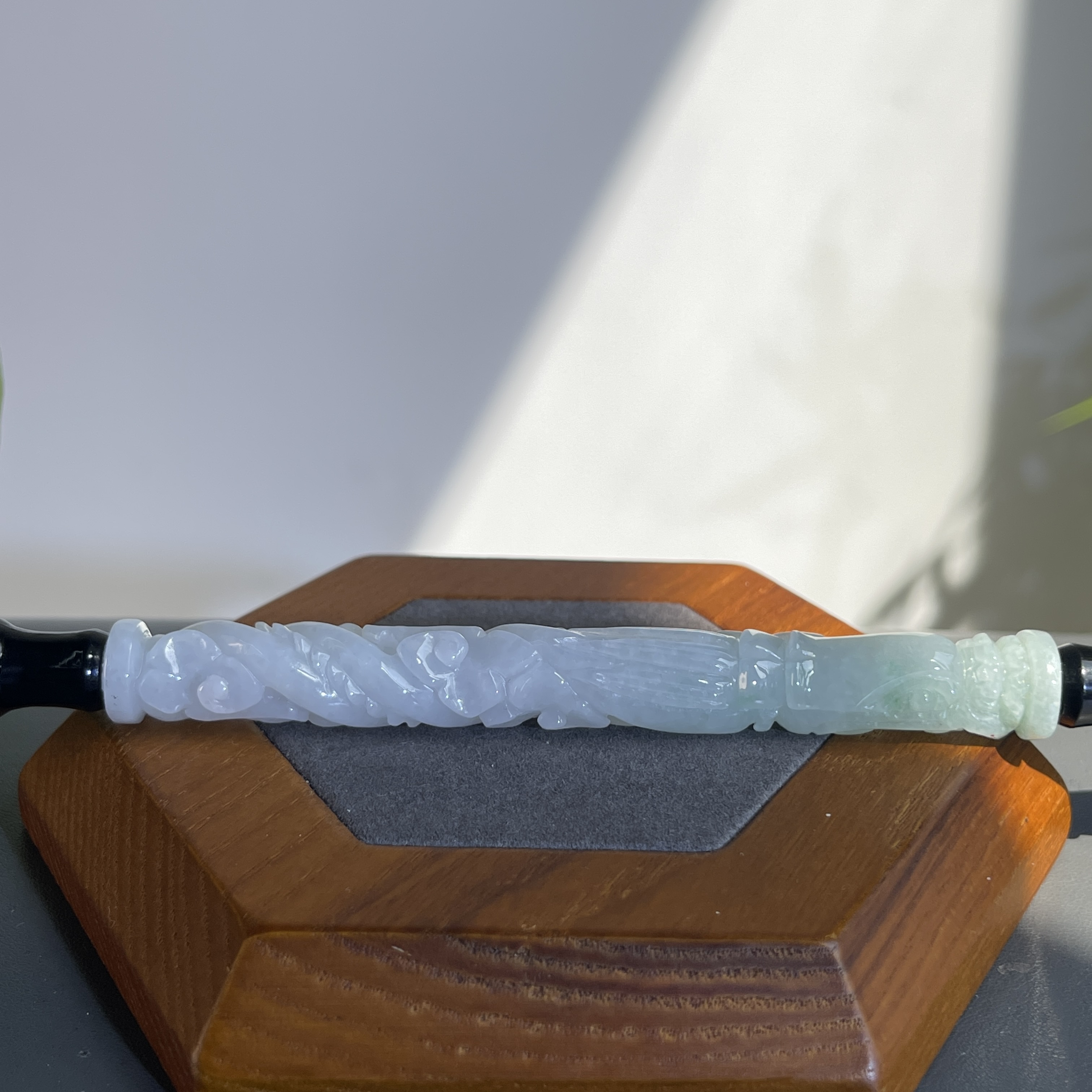 JTA26-51 天然缅甸A货翡翠 翡翠毛笔