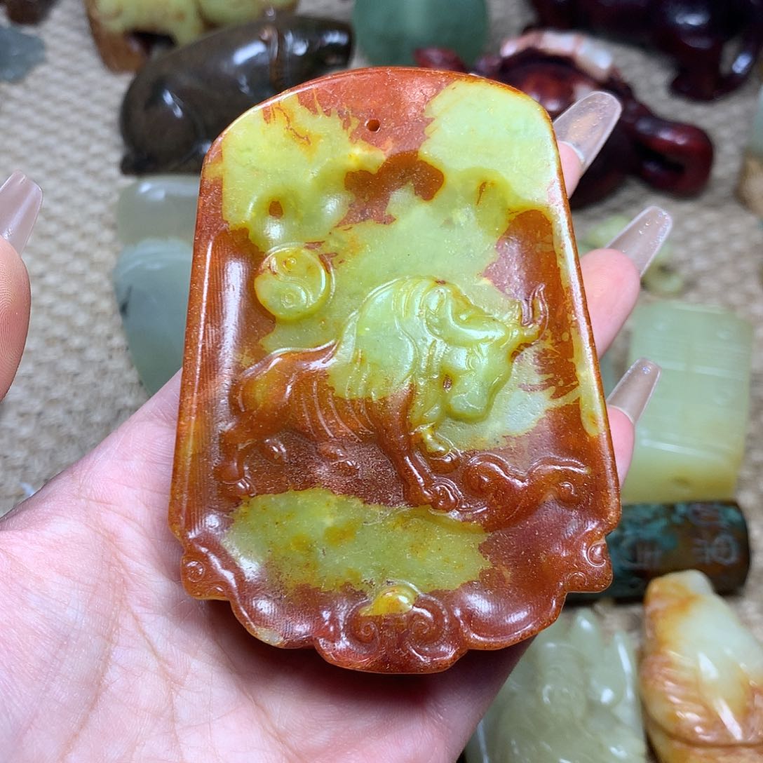 白玉菩提吊坠挂件