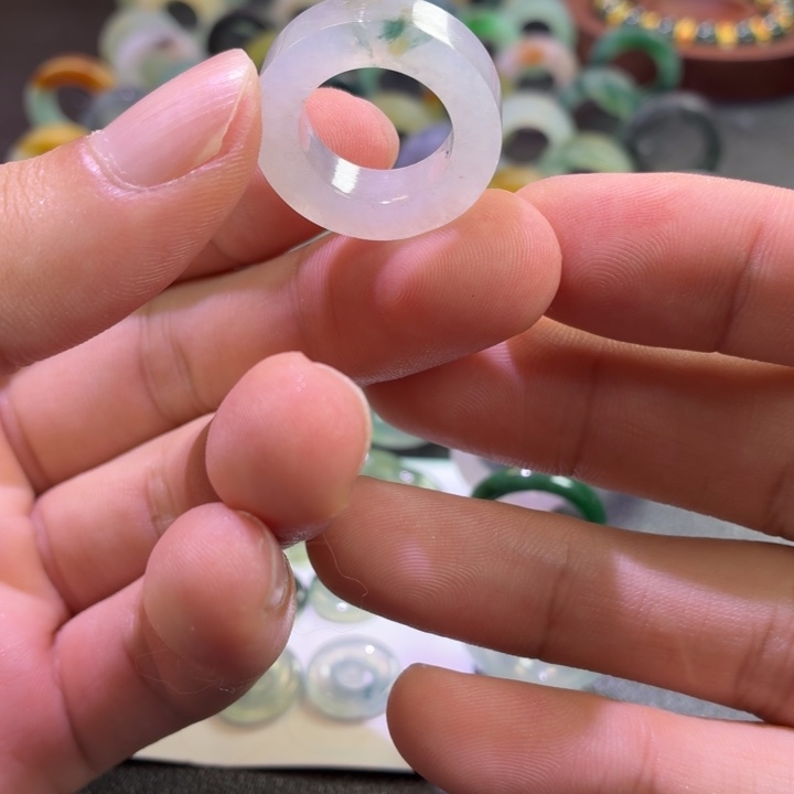 定制翡翠未镶嵌戒指12-16