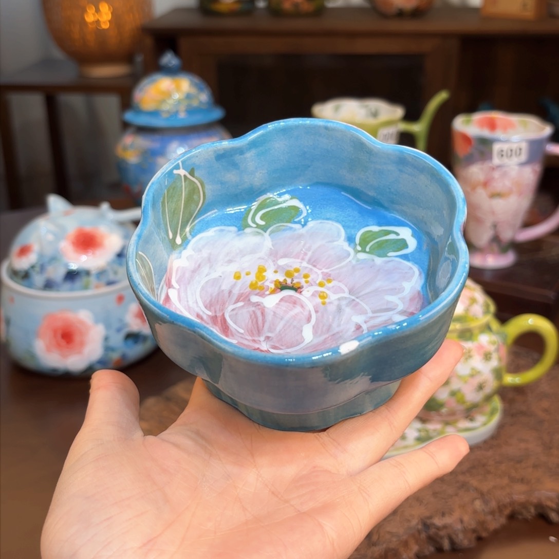 景德镇手绘高温釉下彩陶瓷茶具