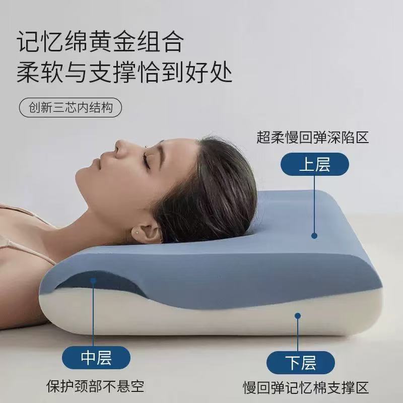 【3.0三芯微瑕 建议勿拍】零压力慢回弹记忆枕学生宿舍家用