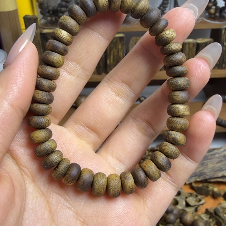 手串沉香棋楠沉香算盘珠单圈手串4克一条