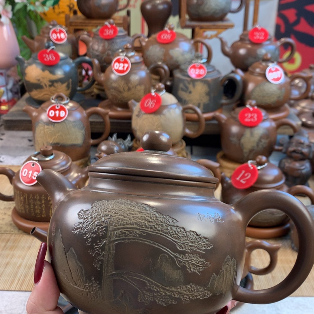 哦*！黎昌权浮雕迎客松