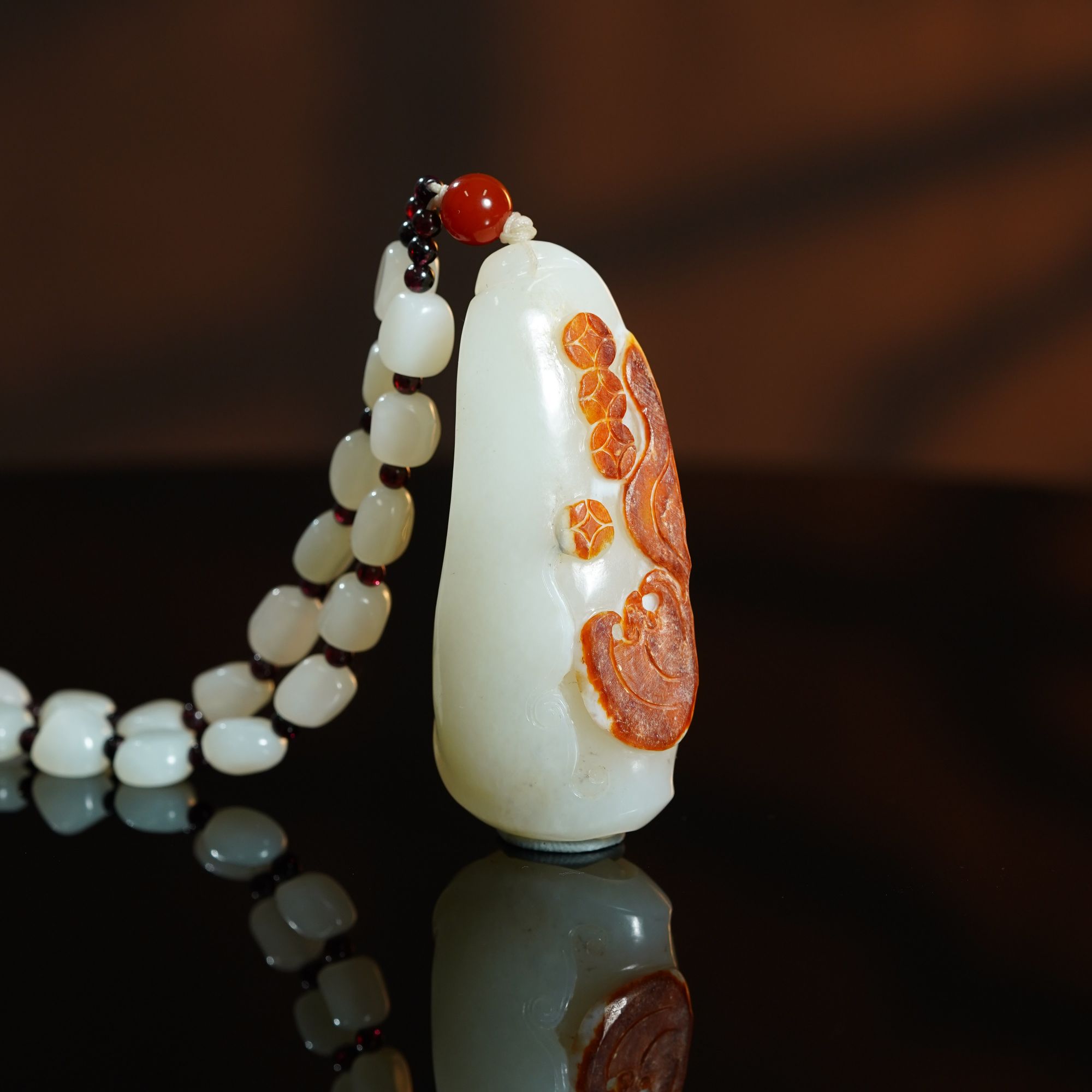 和田玉新疆河床料节节高升把件 110.21g L251206104 A