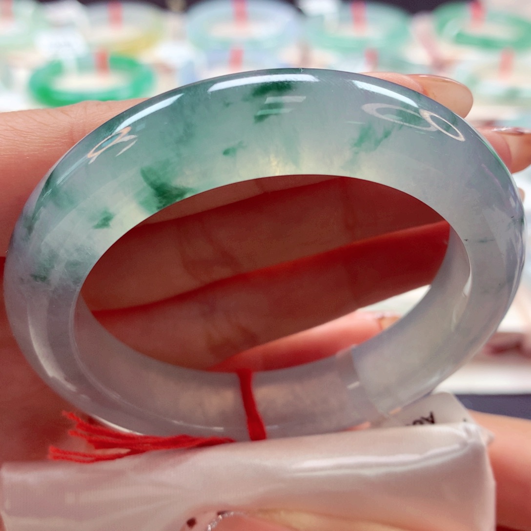 翡翠手镯未镶嵌（26）55正22号