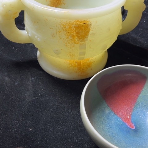 摆件v****g天青色汝窑瓷器