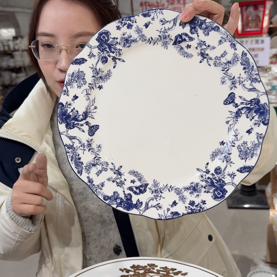瓷12英寸平盘30.5cm一个外贸尾单