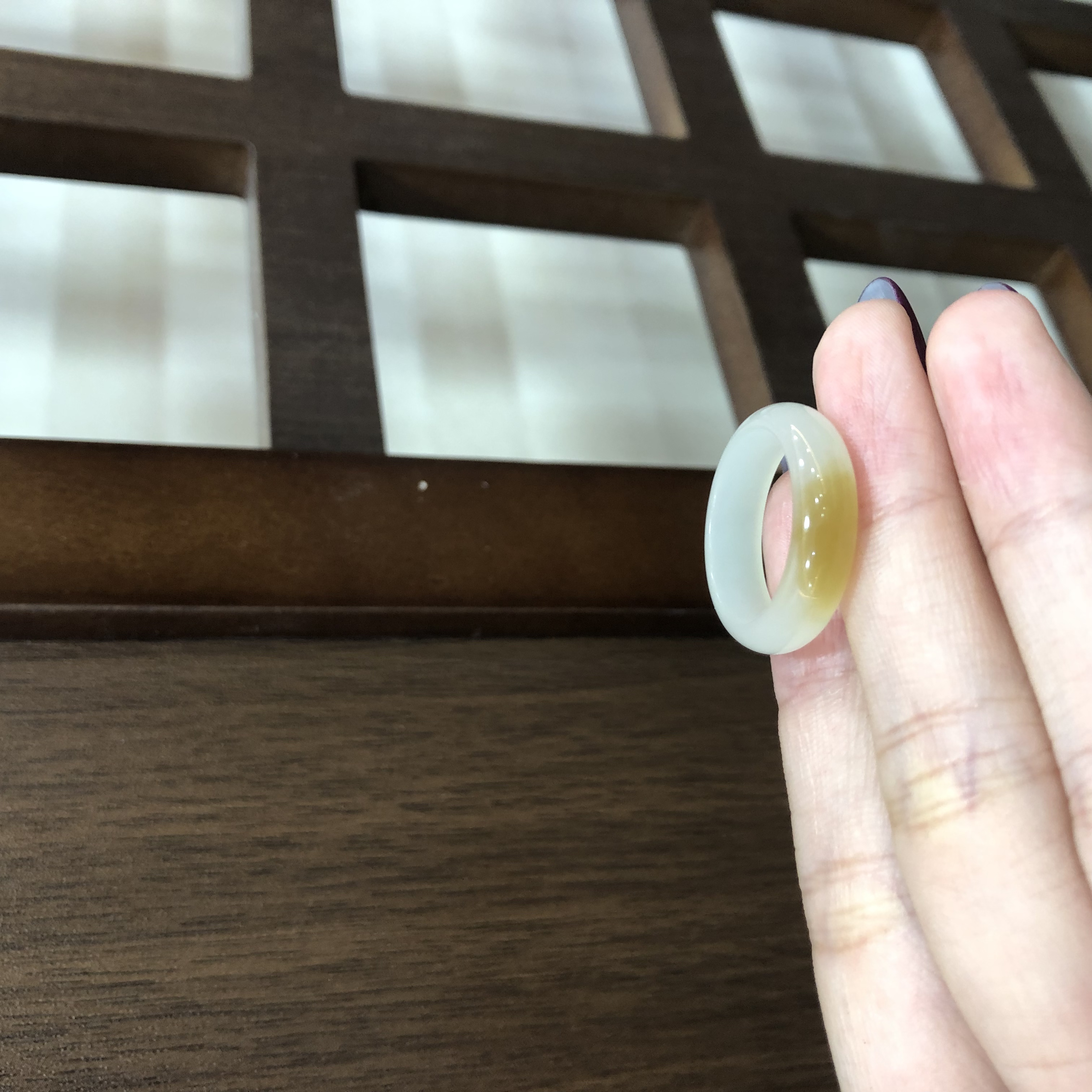 和田玉糖玉戒指11-16圈口 1-1480