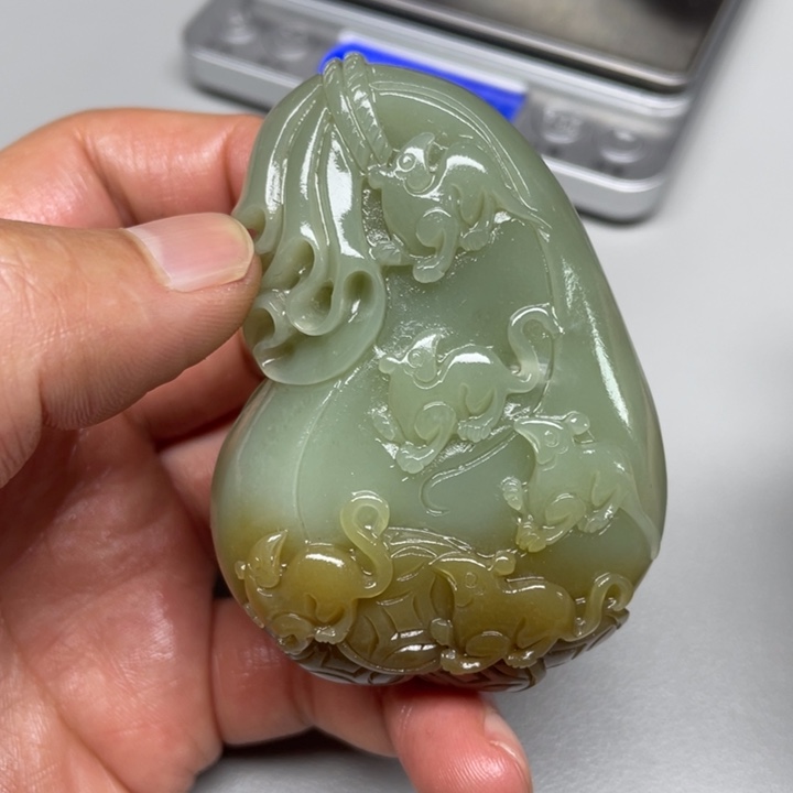 和田玉吊坠(不含链)未镶嵌大*锋