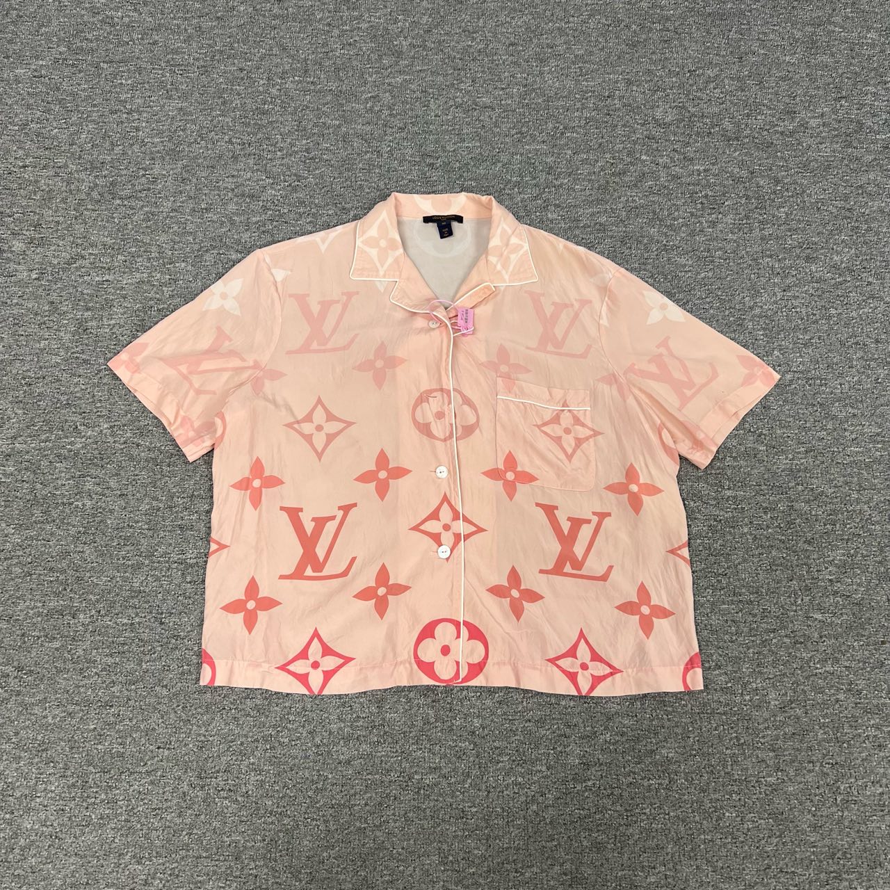 99新 LouisVuitton/路易威登 lv 满印桑蚕丝衬衫