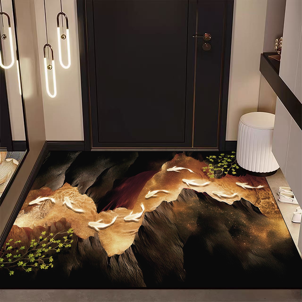 入户门地垫免洗可擦阳台皮革客厅地毯厨房垫进门玄关防滑耐脏脚垫