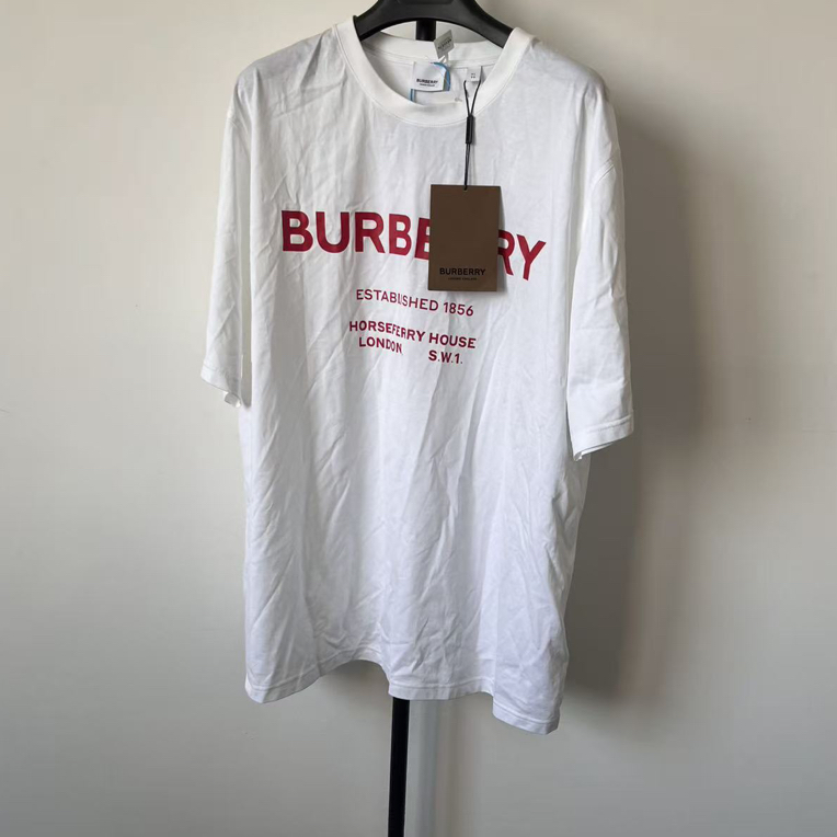 未使用 BURBERRY/博柏利 字母印花圆领短袖T恤 01763