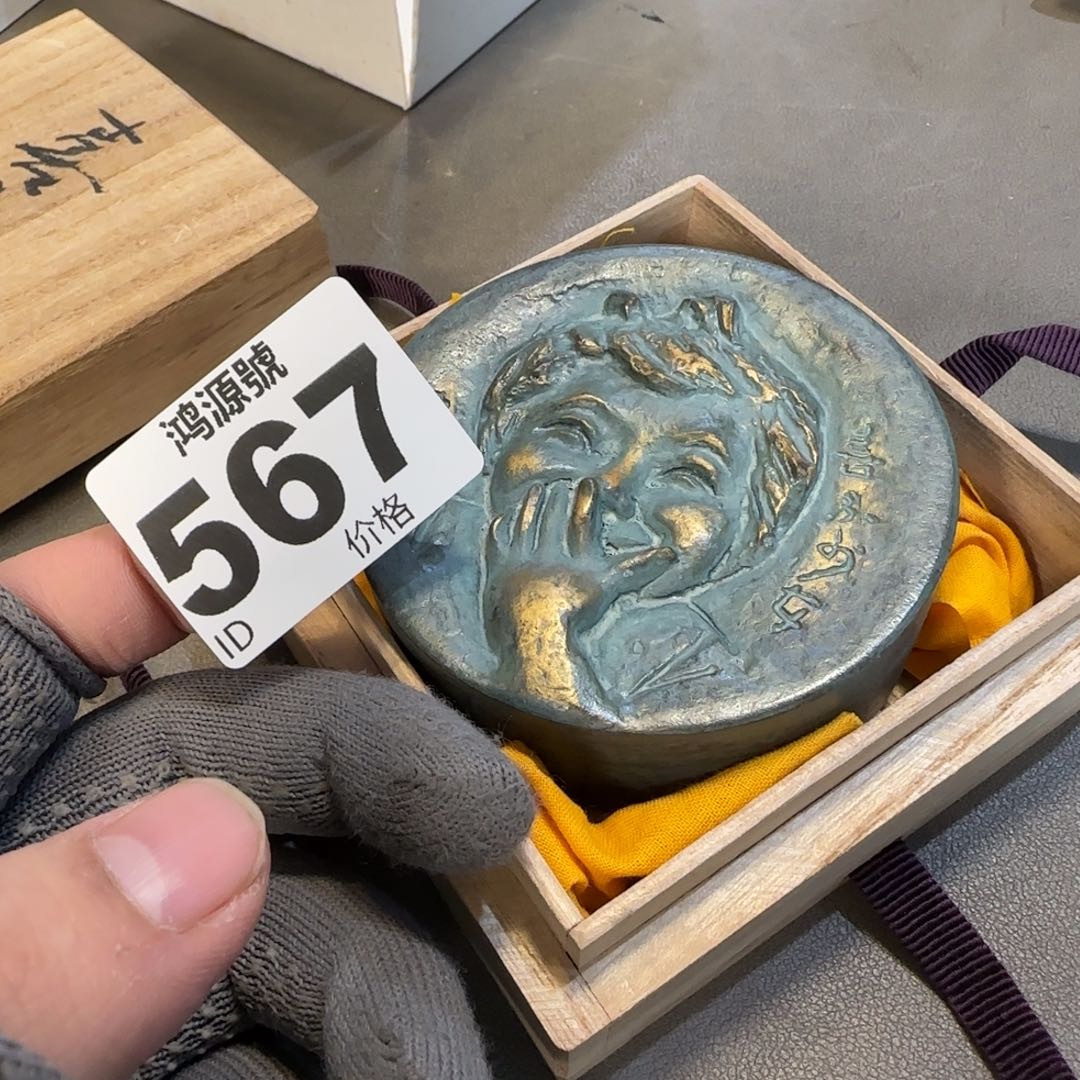 小***猪铜中古美术装饰工艺品