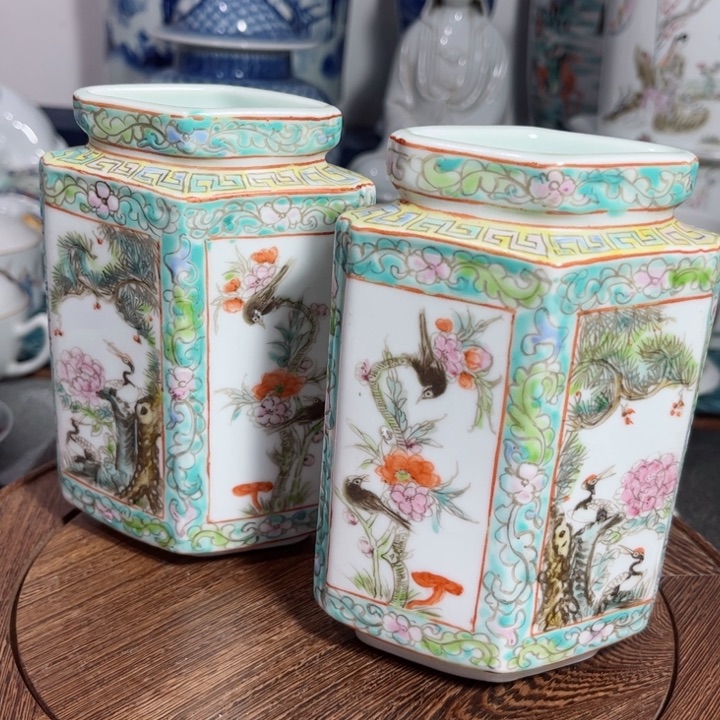 摆件一对花瓶全美。11111