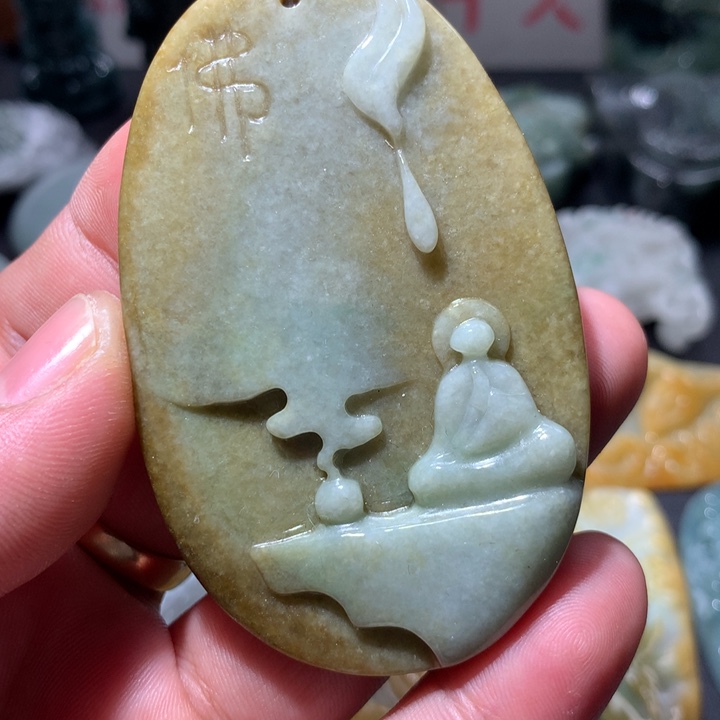 翡翠未镶嵌颈饰保真天然a货翡翠