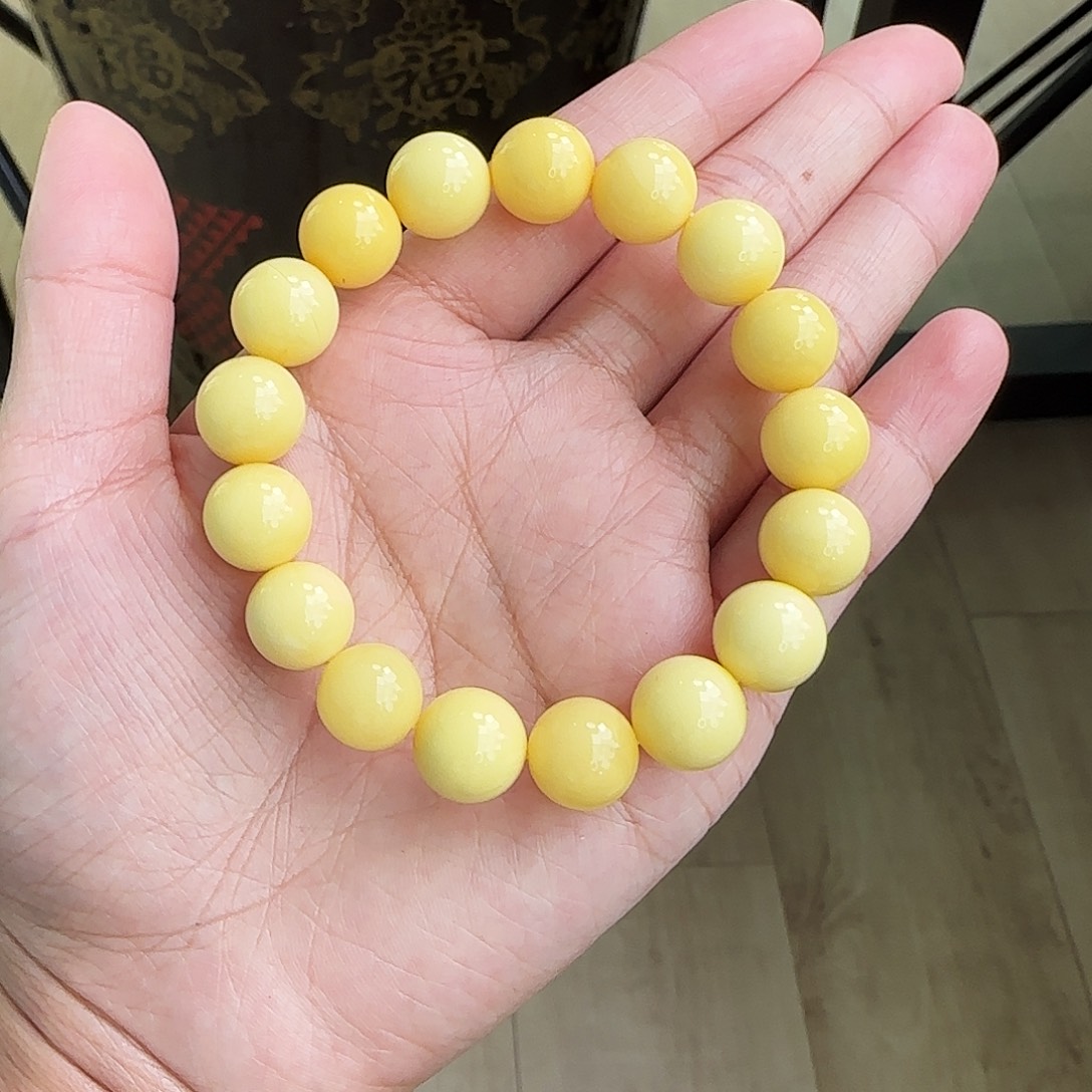 琥珀未镶嵌颈饰11MM