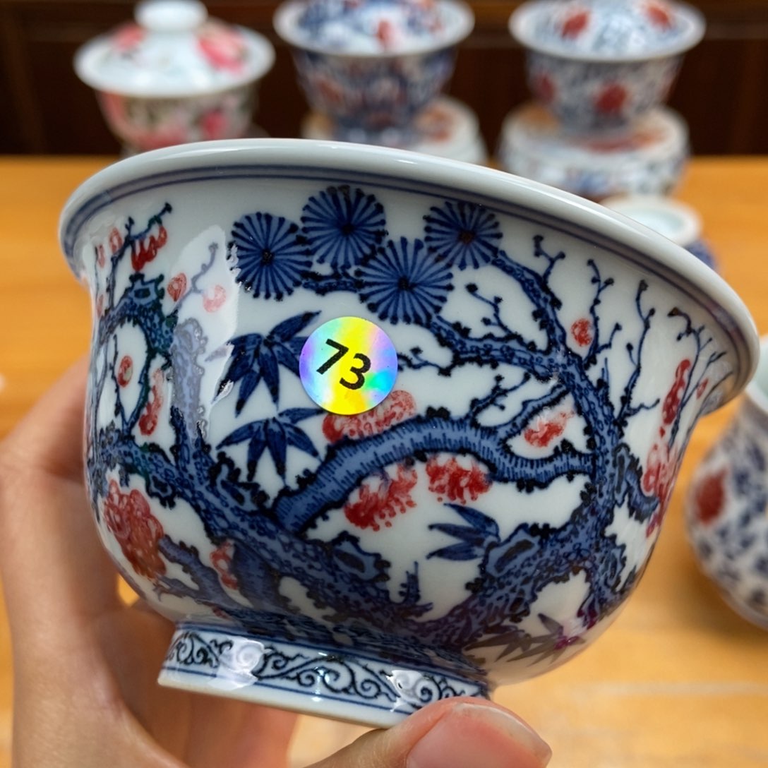 手绘现代茶具非古董