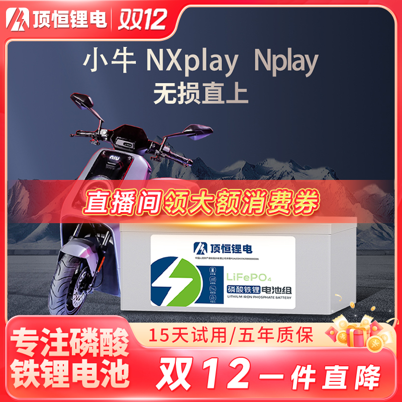 顶恒小牛Nxplay Nplay 电摩电轻摩大容量磷酸铁锂大单体锂电池