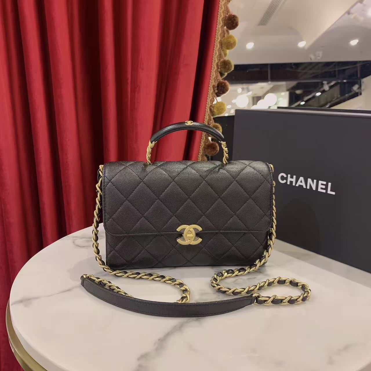 95新 Chanel/香奈儿 香奈儿23s carryme小号单肩包芯片款22943054