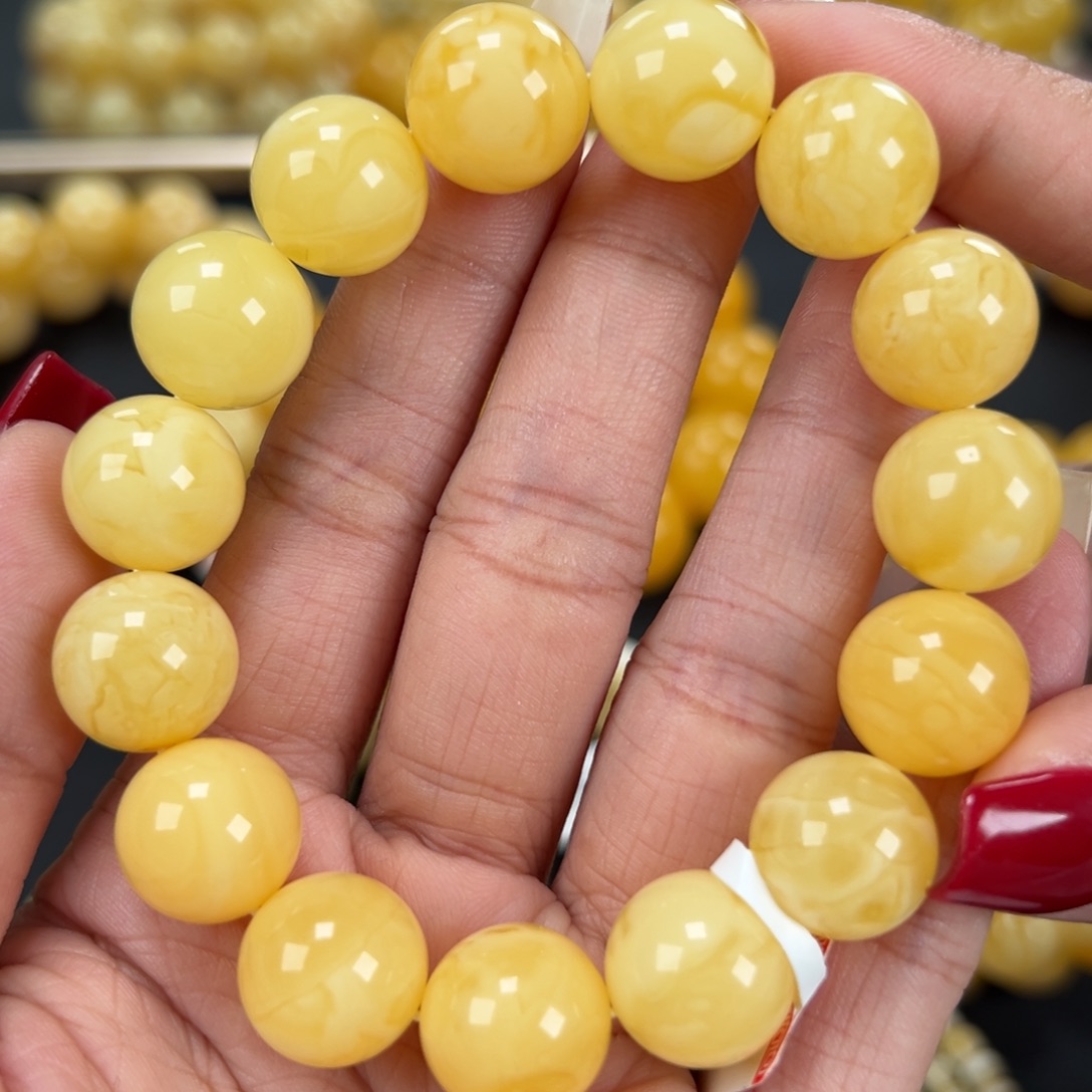 琥珀未镶嵌手链24克