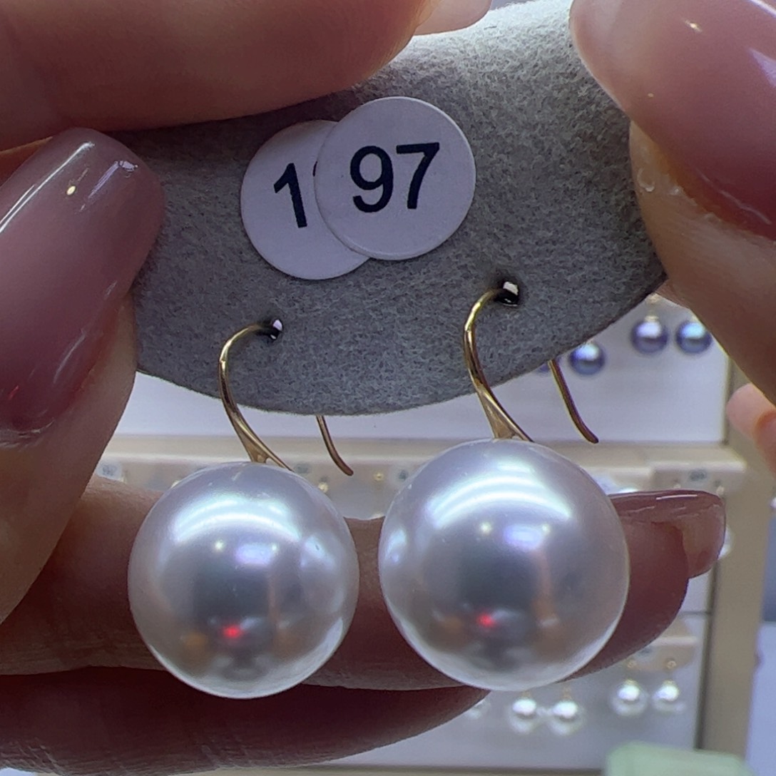 淡水珍珠耳饰18K金镶嵌
