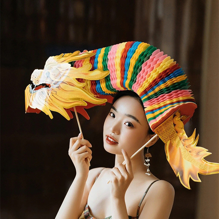 同款结婚剪纸舞龙新娘拍照道具婚礼拉花晨袍接亲游戏伴娘团