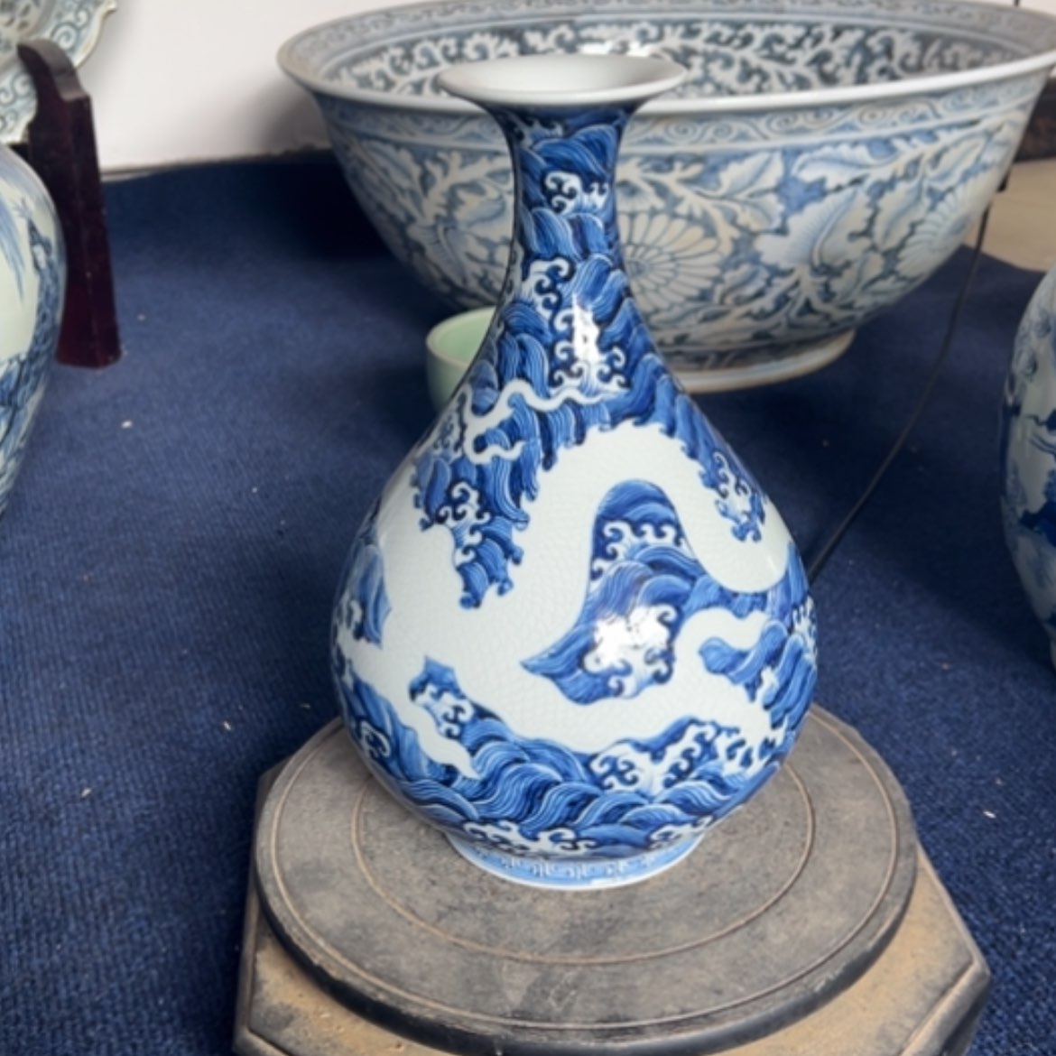 【闪购商品】青花玉壶春海水龙纹