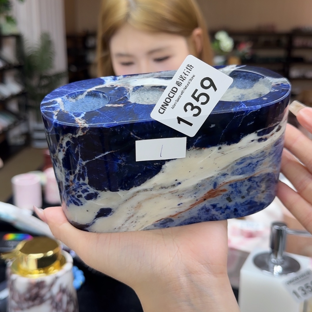 阿***迪石材1359景泰蓝牙刷架福利