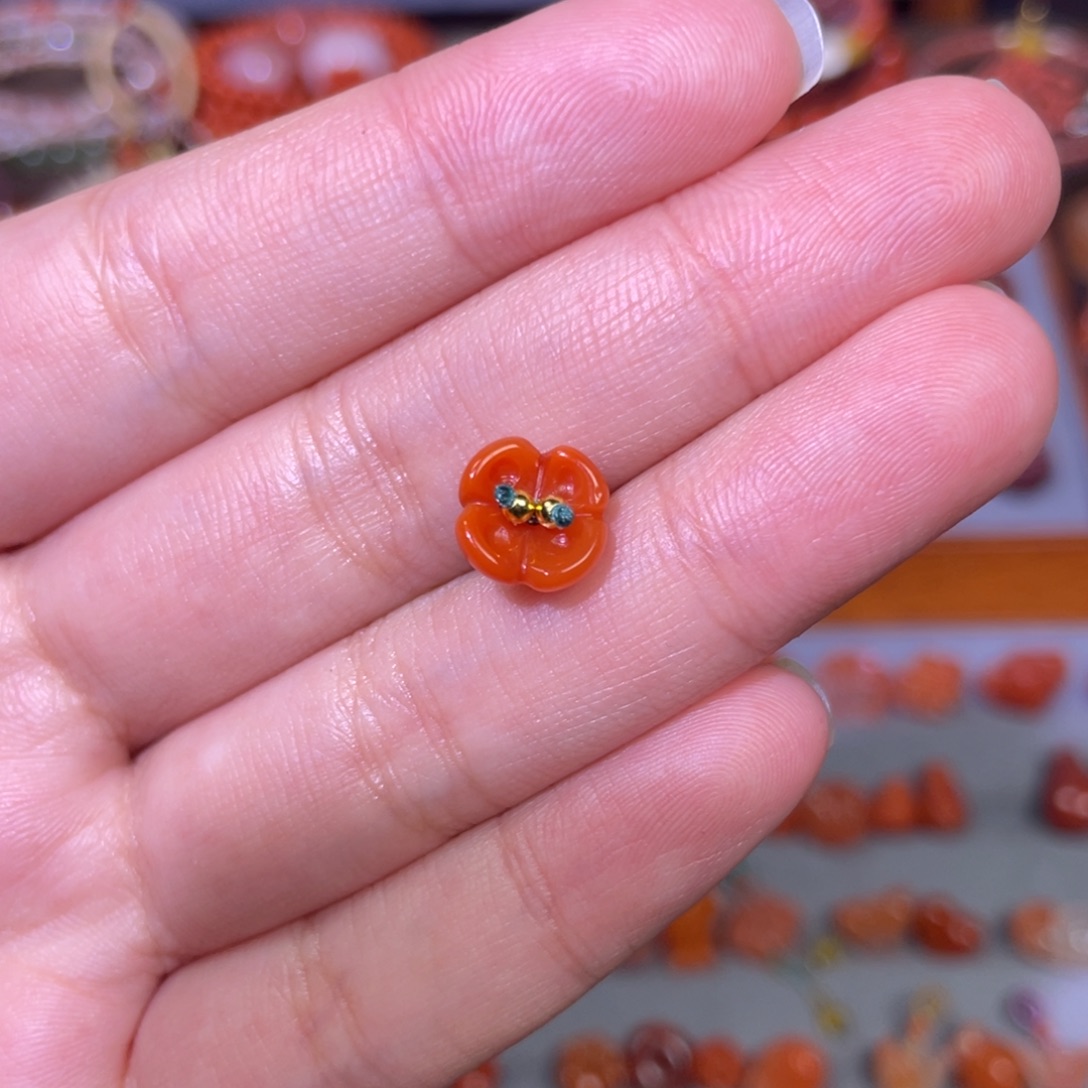 ⁵***╲南红玛瑙未镶嵌桂花