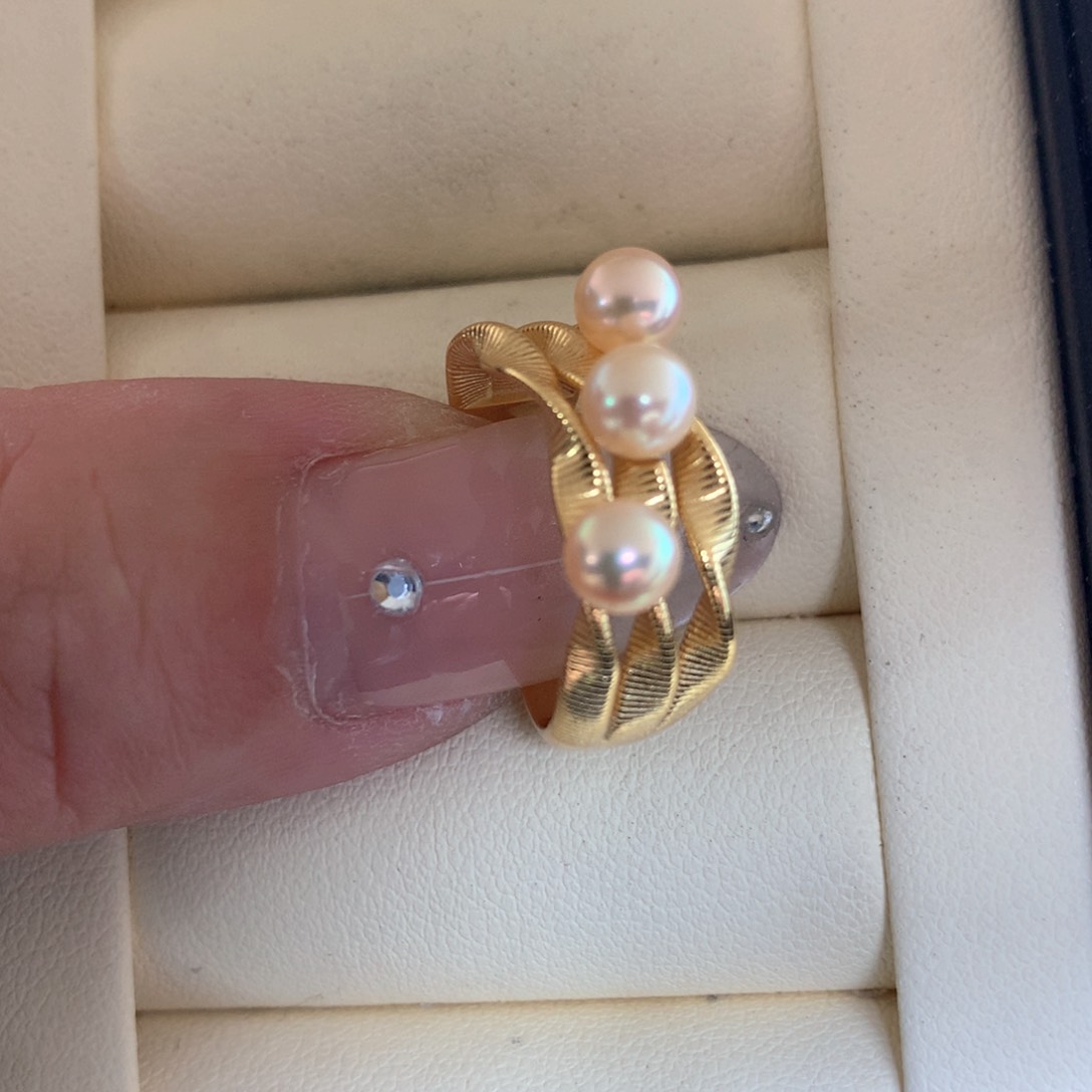 银S925镶嵌戒指海水珍珠