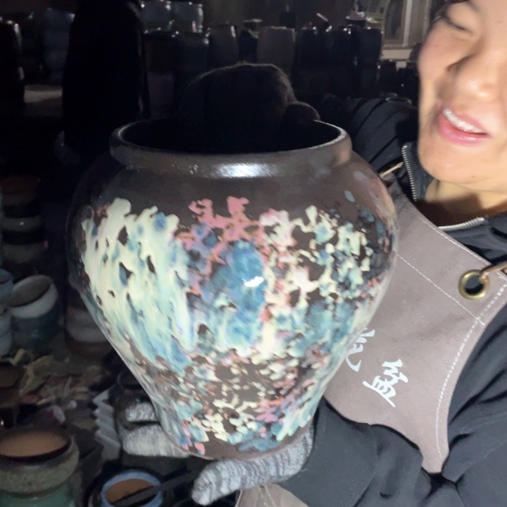 紫砂花盆口17高24正品正品