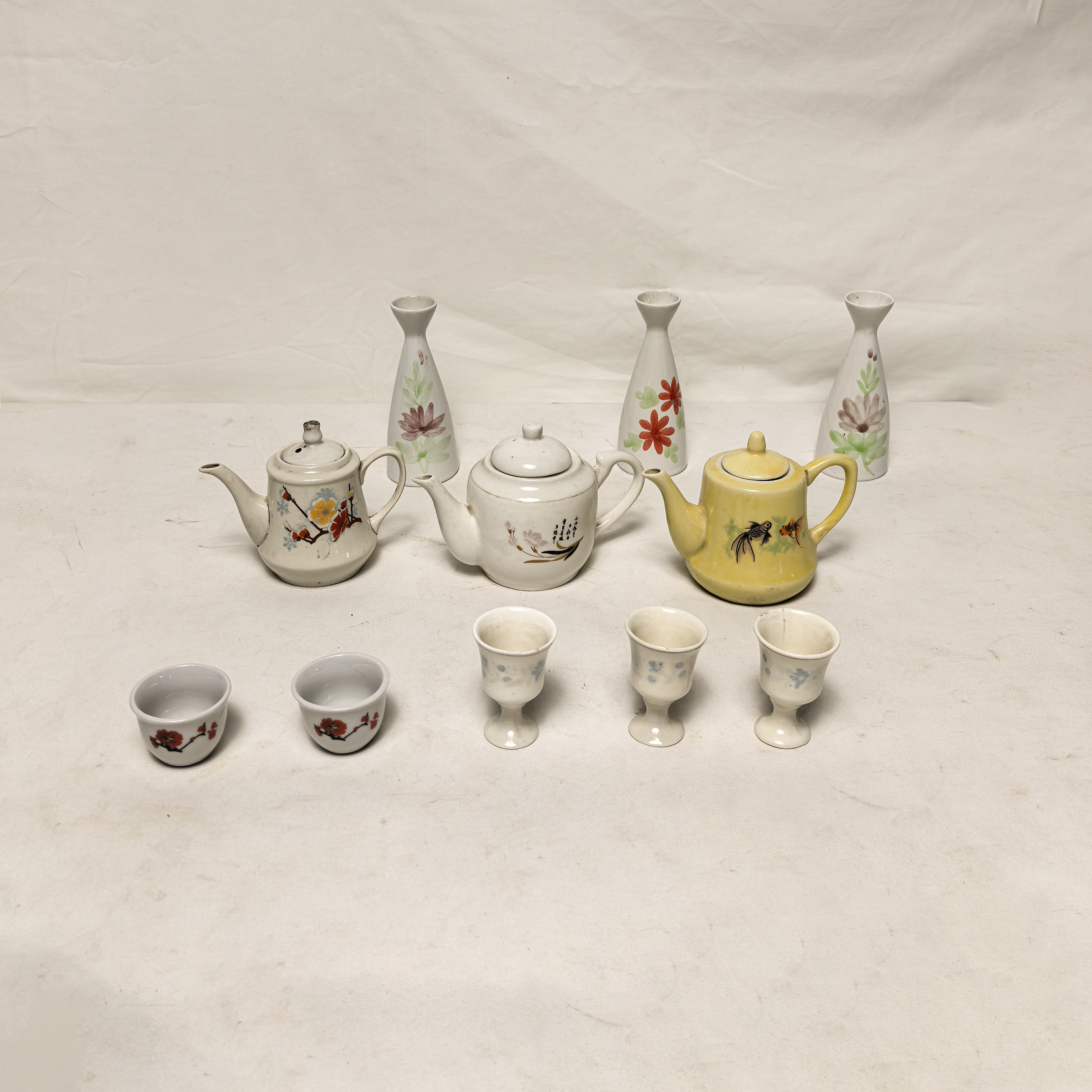 民俗老物件酒壶酒盅摆件复古怀旧80年代老式温酒壶小酒盅装饰道具