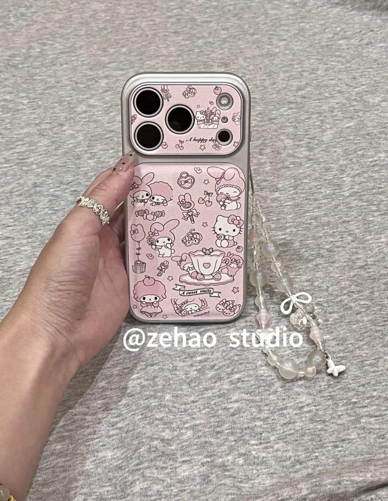 甜系可爱少女粉美乐蒂小羊猫咪适用于iphone16promax苹果17手机壳