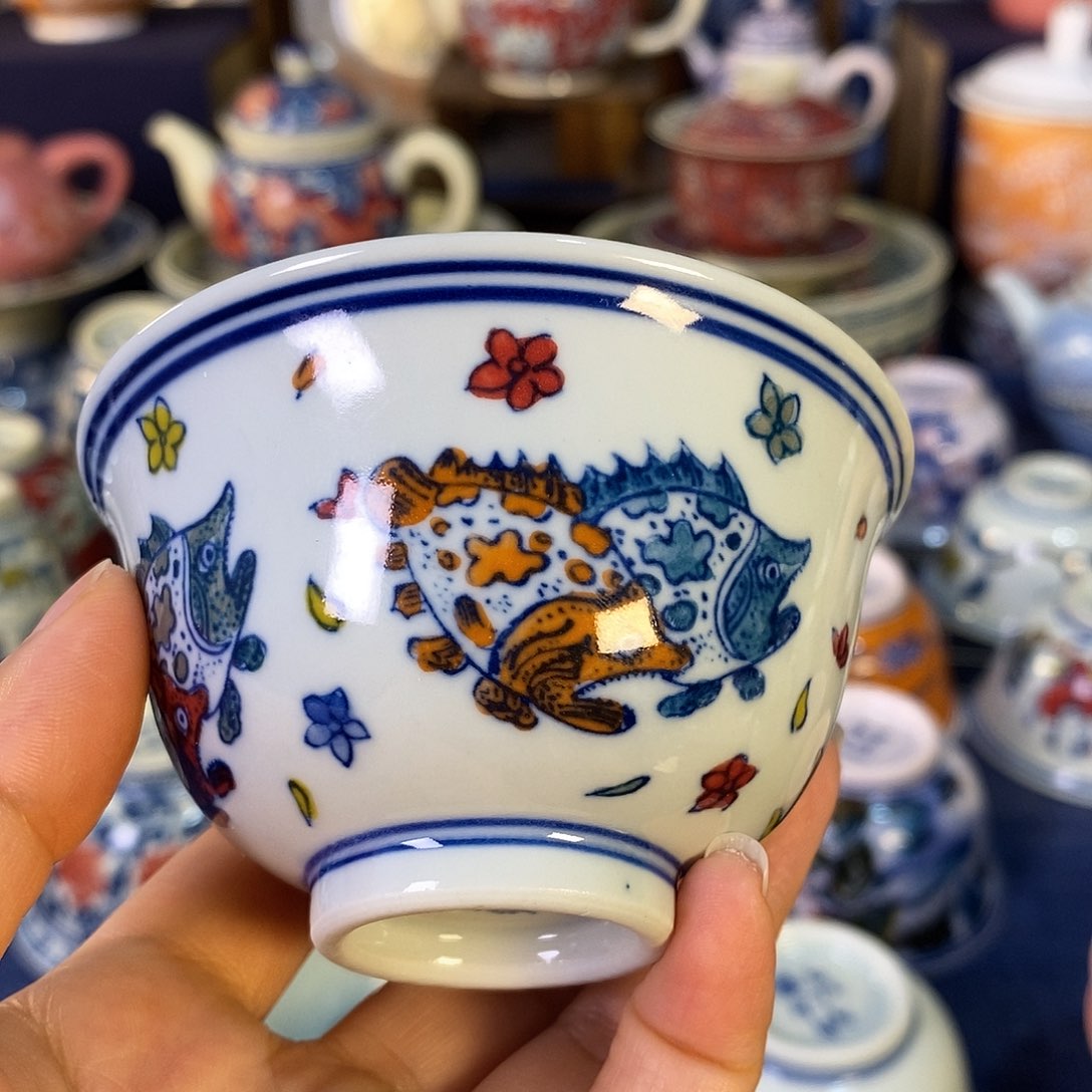 瓷片景德镇陶瓷茶杯1个