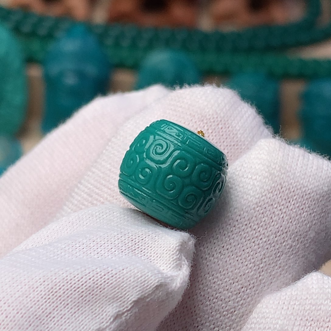 绿松石珠宝奇石未镶嵌12.5mm