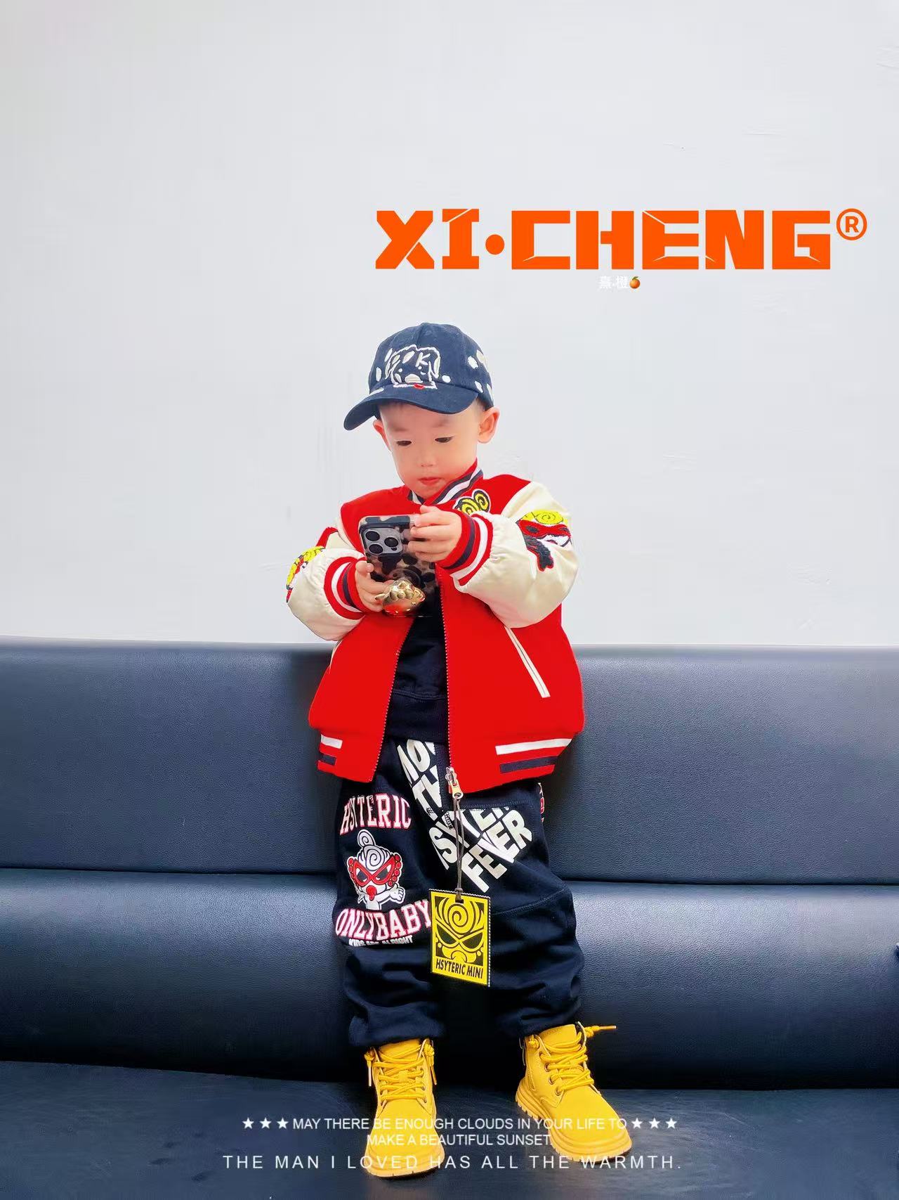 【熹橙家】高定高货 休闲时尚帅气儿童双面棒球棉服外套