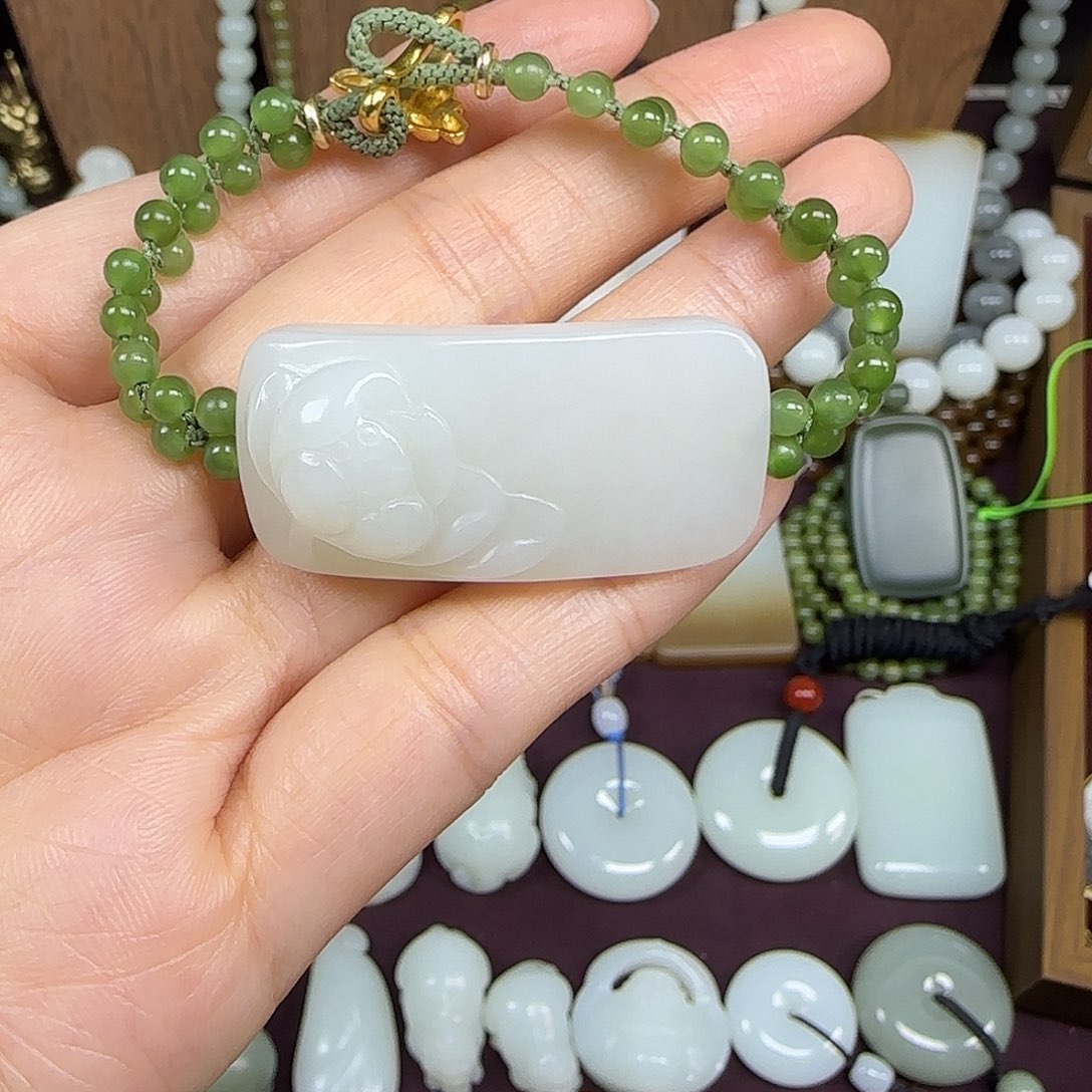 和田玉未镶嵌手链