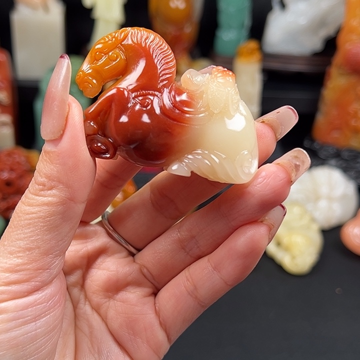 我****寿山石三彩老性芙蓉石