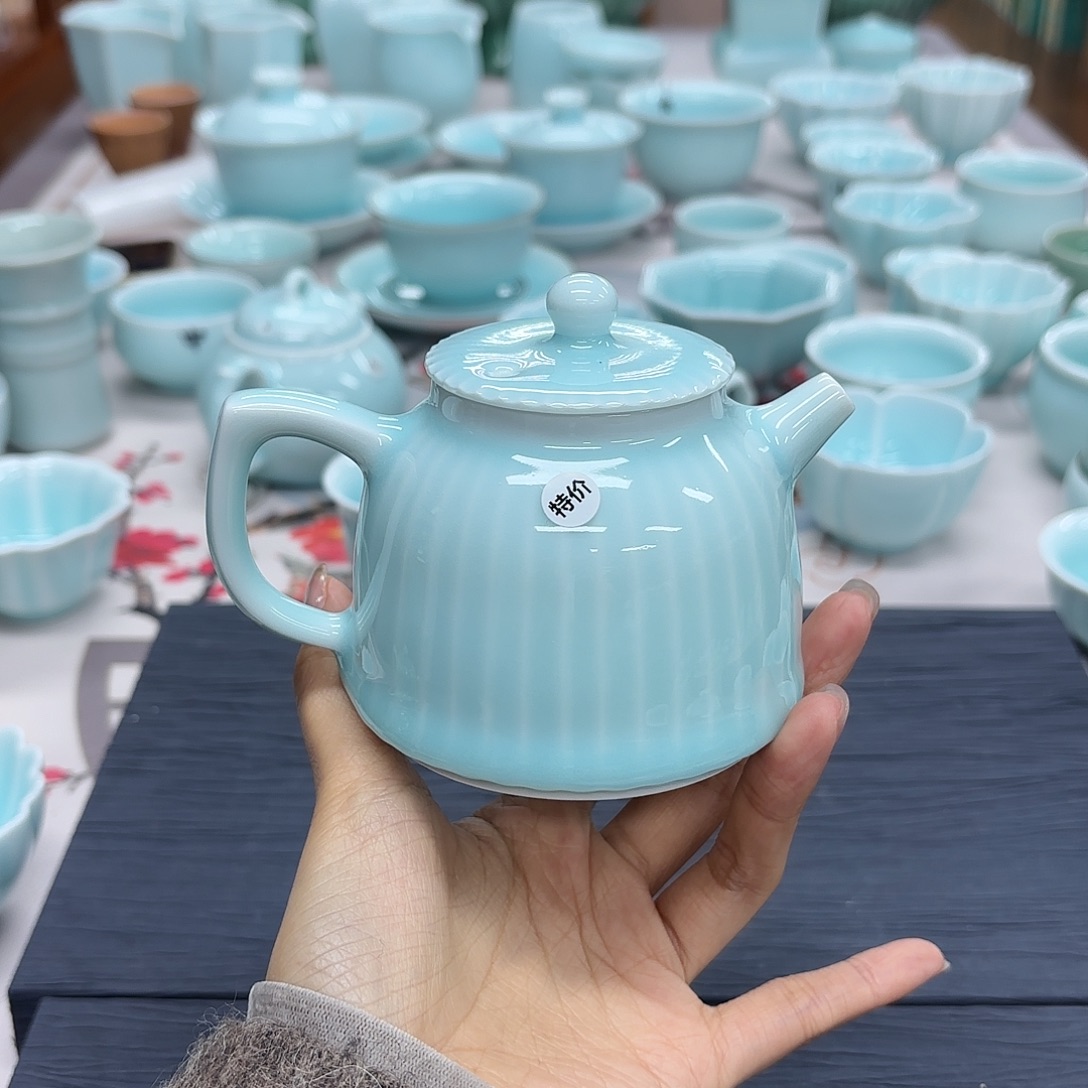 龙泉云间青瓷小米茶器