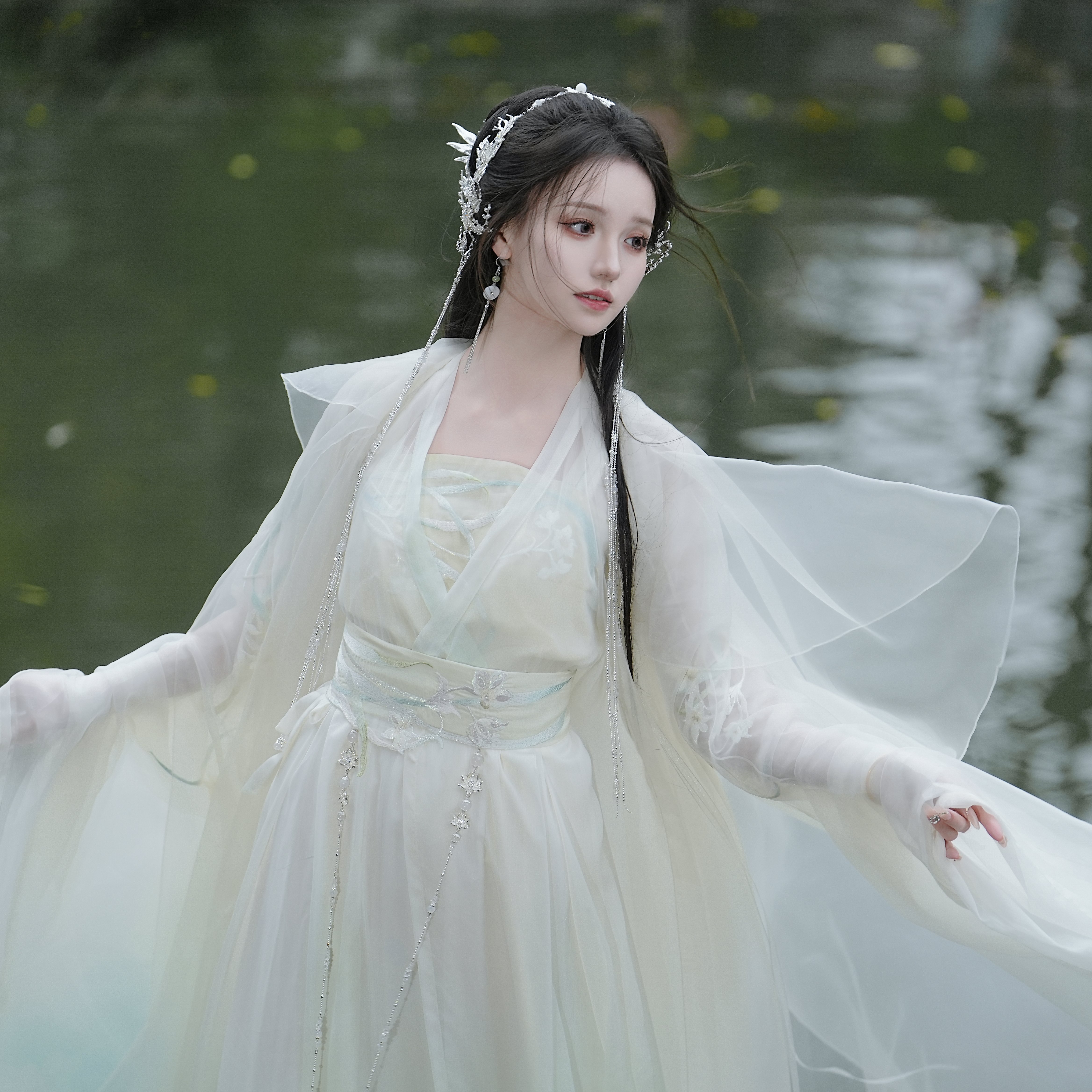 宛若惊鸿【玉玲珑尾单现货】春夏仙侠清冷风刺绣外大袖印染交领国风